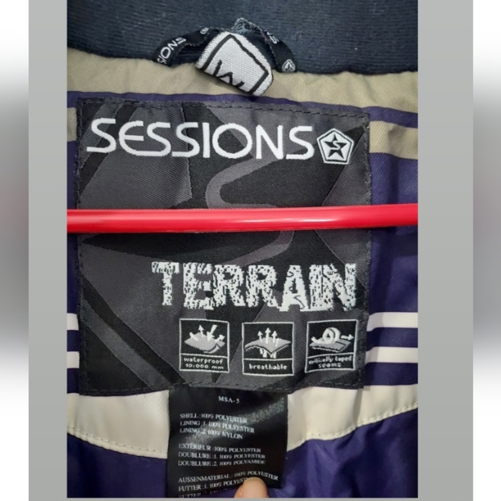 Ski Jacket Sessions Green/Purple/Beige - image 5